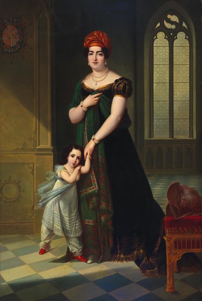 Portrait of the Duchess of Frias and Her Son by François Kinson